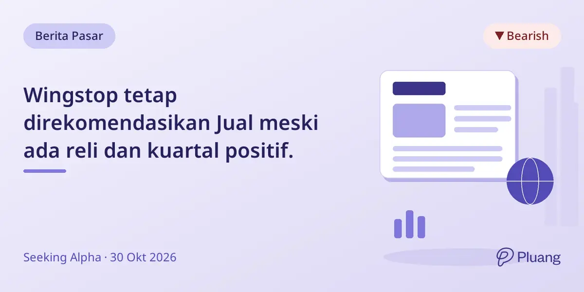 Wingstop tetap direkomendasikan Jual meski ada reli dan kuartal positif.