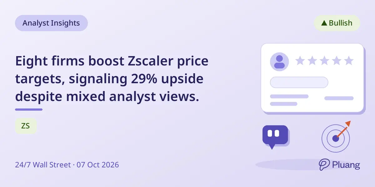 Eight firms boost Zscaler price targets, signaling 29% upside despite mixed analyst views.