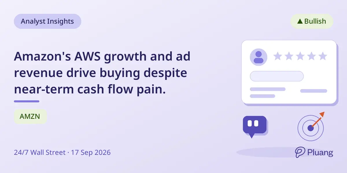 Amazon's AWS growth and ad revenue drive buying despite near-term cash flow pain.