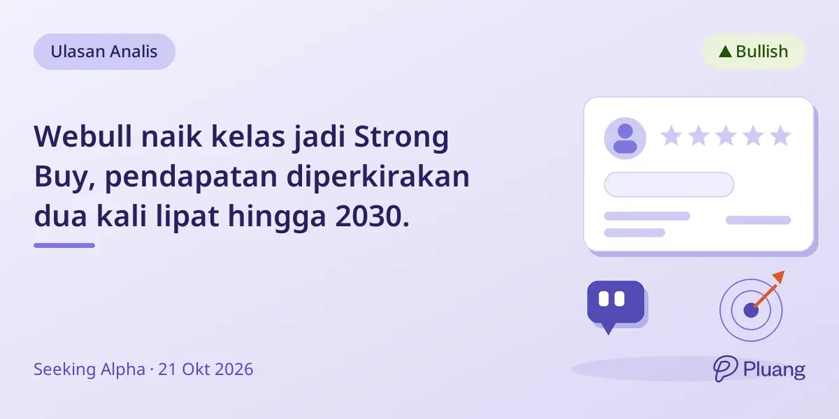 Webull naik kelas jadi Strong Buy, pendapatan diperkirakan dua kali lipat hingga 2030.