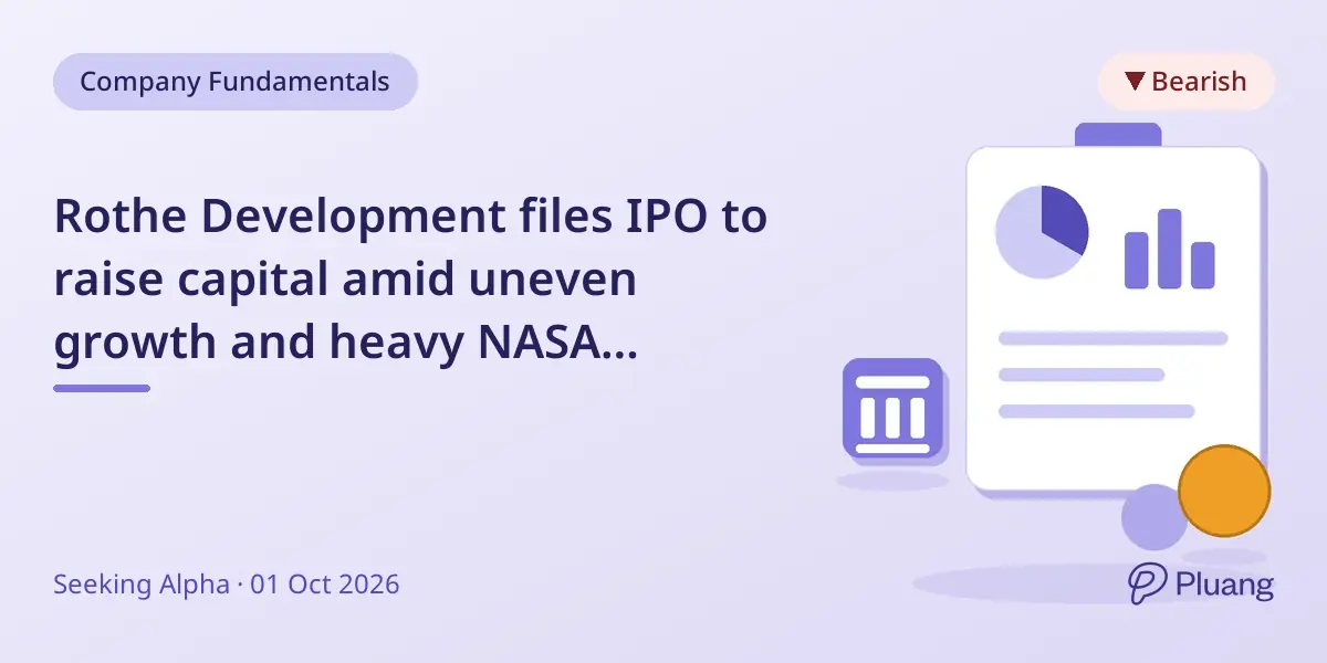 Rothe Development files IPO to raise capital amid uneven growth and heavy NASA reliance