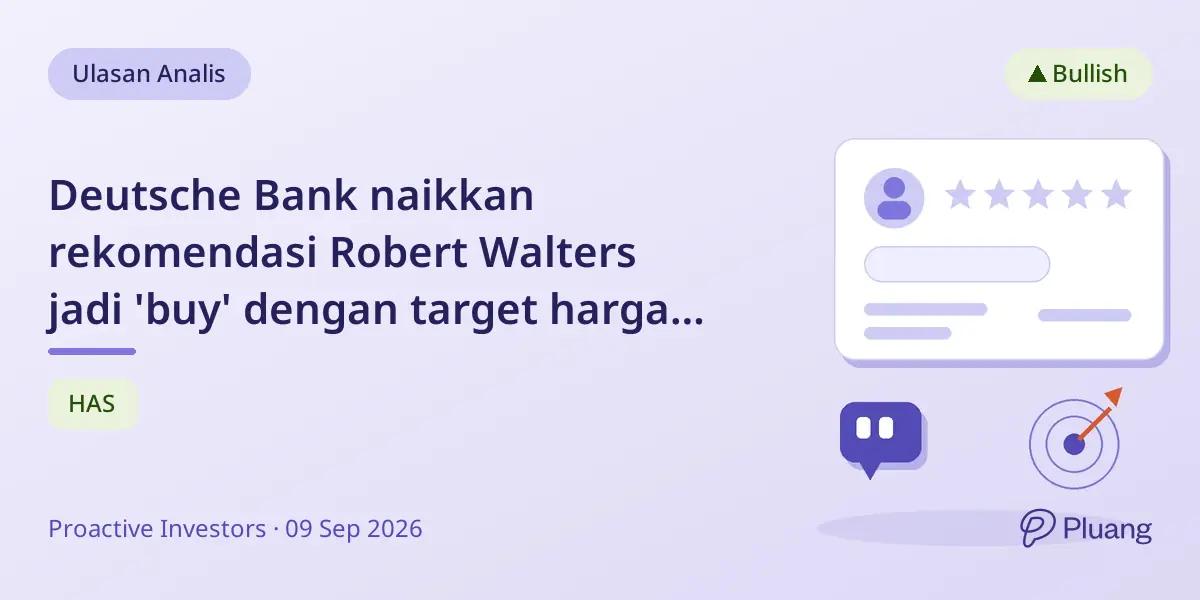 Deutsche Bank naikkan rekomendasi Robert Walters jadi 'buy' dengan target harga 160p karena pertumbuhan rekrutmen kuat.