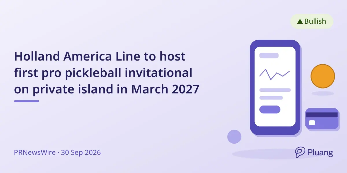 Holland America Line to host first pro pickleball invitational on private island in March 2027