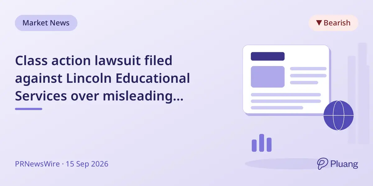 Class action lawsuit filed against Lincoln Educational Services over misleading student enrollment claims