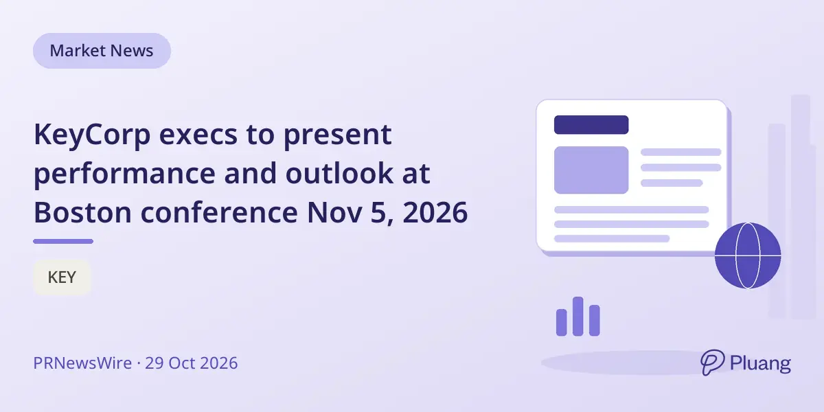 KeyCorp execs to present performance and outlook at Boston conference Nov 5, 2026