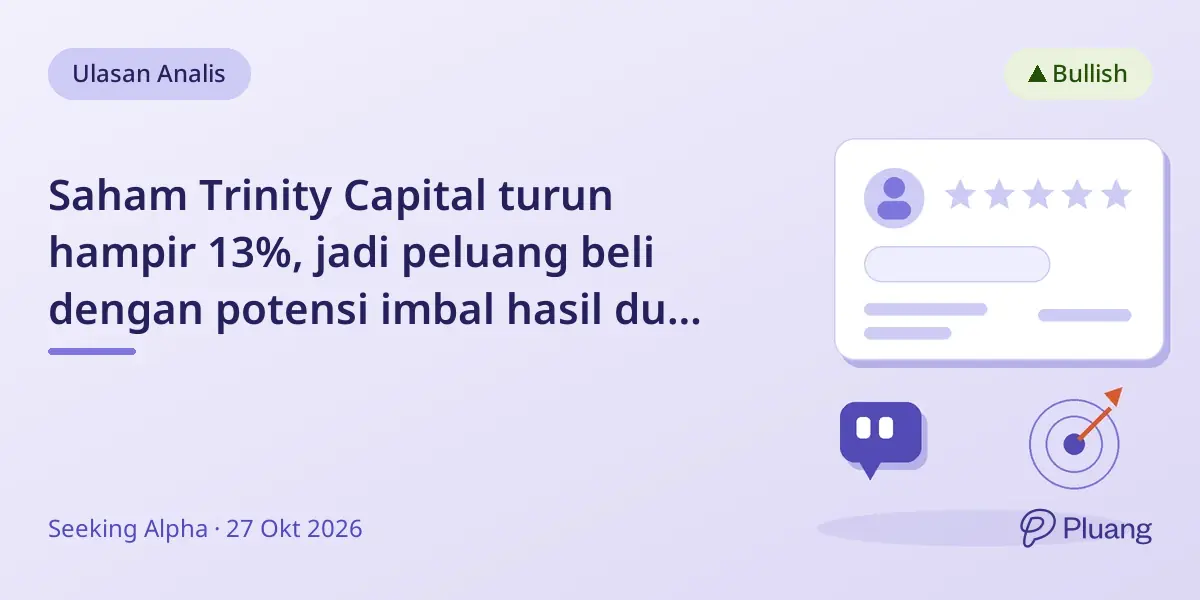 Saham Trinity Capital turun hampir 13%, jadi peluang beli dengan potensi imbal hasil dua digit.
