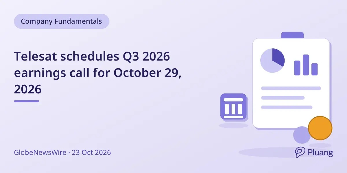 Telesat schedules Q3 2026 earnings call for October 29, 2026