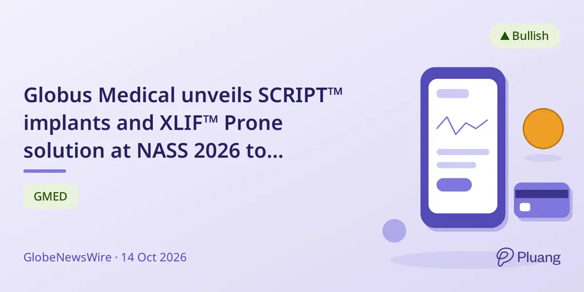 Globus Medical unveils SCRIPT™ implants and XLIF™ Prone solution at NASS 2026 to enhance spine surgery.