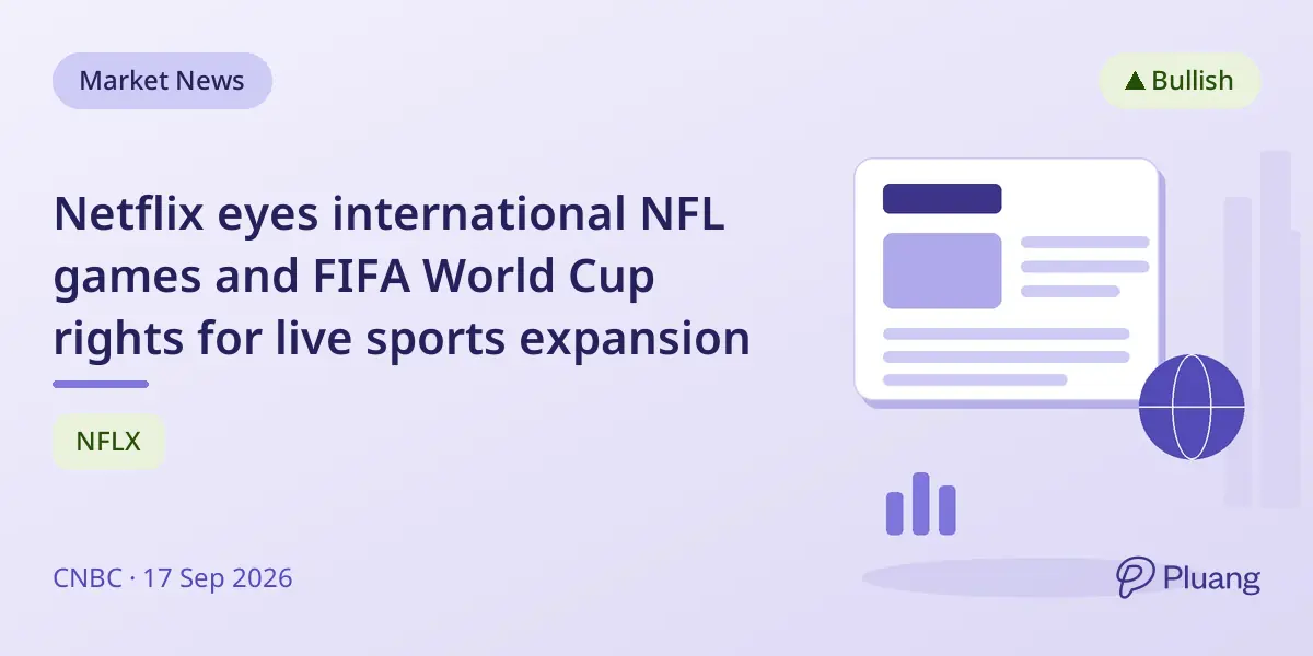 Netflix eyes international NFL games and FIFA World Cup rights for live sports expansion