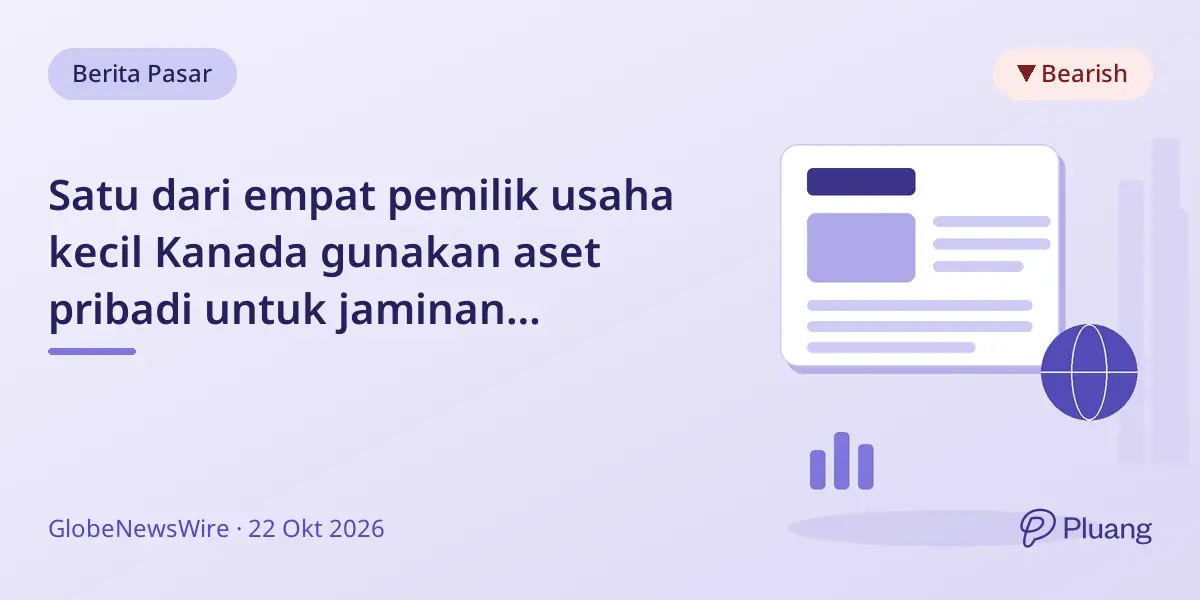 Satu dari empat pemilik usaha kecil Kanada gunakan aset pribadi untuk jaminan pinjaman bisnis.
