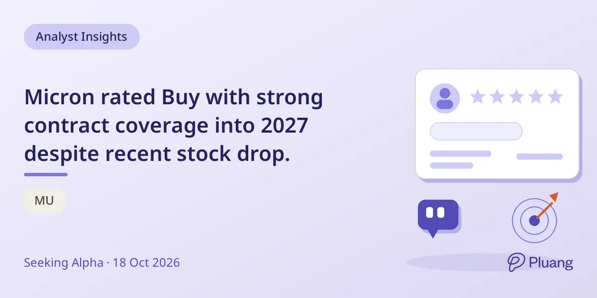 Micron rated Buy with strong contract coverage into 2027 despite recent stock drop.
