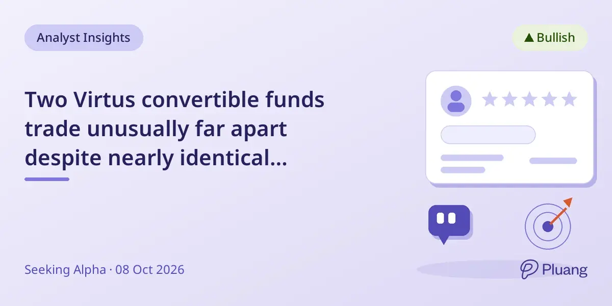 Two Virtus convertible funds trade unusually far apart despite nearly identical portfolios