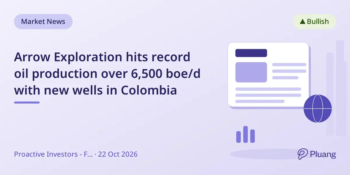 Arrow Exploration hits record oil production over 6,500 boe/d with new wells in Colombia