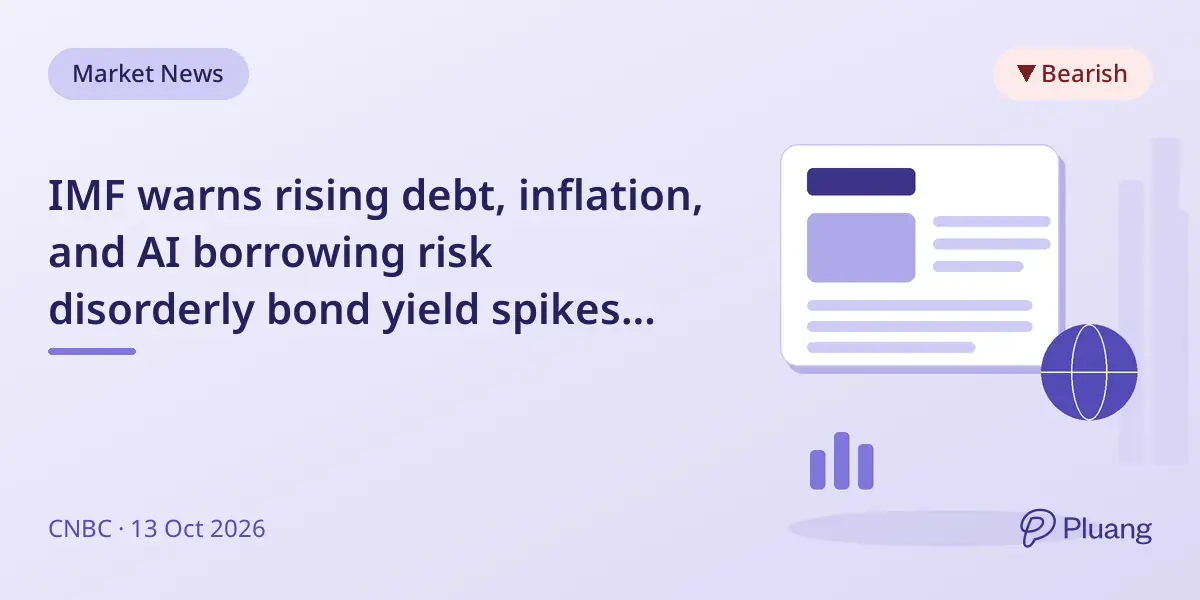 IMF warns rising debt, inflation, and AI borrowing risk disorderly bond yield spikes amid fragile global growth.