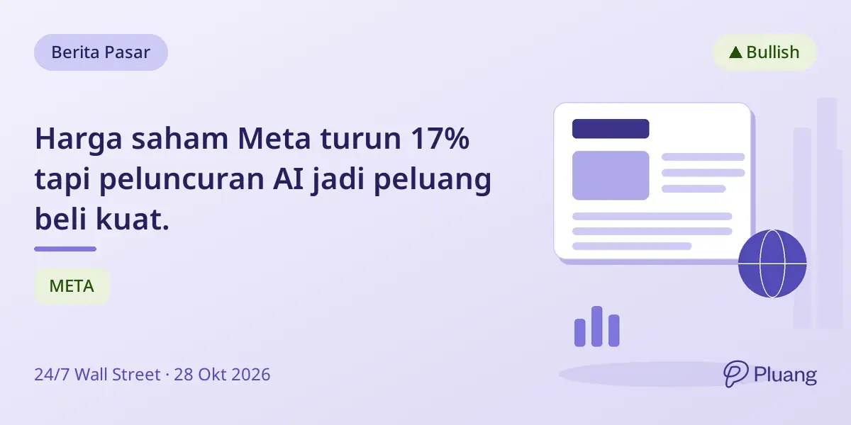 Harga saham Meta turun 17% tapi peluncuran AI jadi peluang beli kuat.