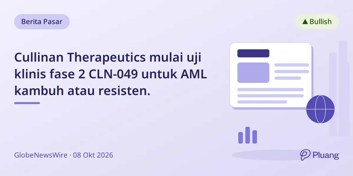 Cullinan Therapeutics mulai uji klinis fase 2 CLN-049 untuk AML kambuh atau resisten.