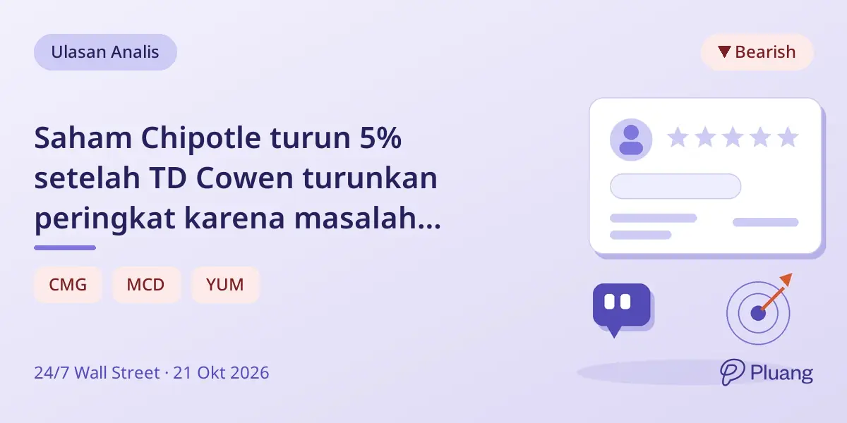 Saham Chipotle turun 5% setelah TD Cowen turunkan peringkat karena masalah keamanan pangan dan penjualan