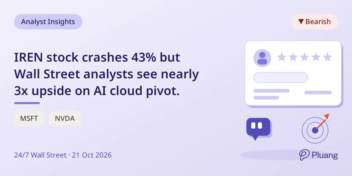 IREN stock crashes 43% but Wall Street analysts see nearly 3x upside on AI cloud pivot.
