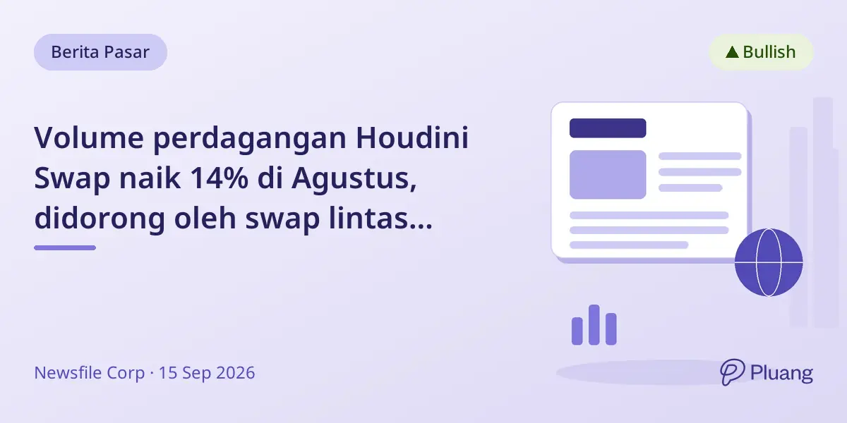Volume perdagangan Houdini Swap naik 14% di Agustus, didorong oleh swap lintas rantai berfokus privasi.