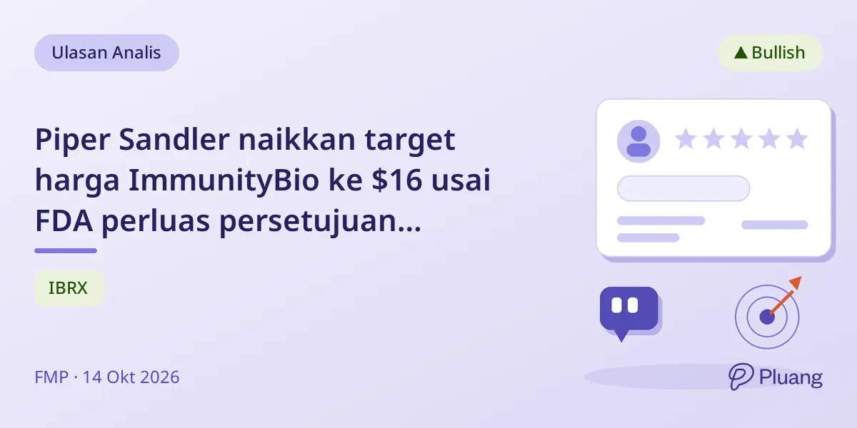 Piper Sandler naikkan target harga ImmunityBio ke $16 usai FDA perluas persetujuan pengobatan kanker kandung kemih