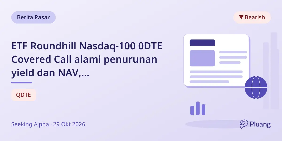 ETF Roundhill Nasdaq-100 0DTE Covered Call alami penurunan yield dan NAV, direkomendasikan jual untuk investor pendapatan.