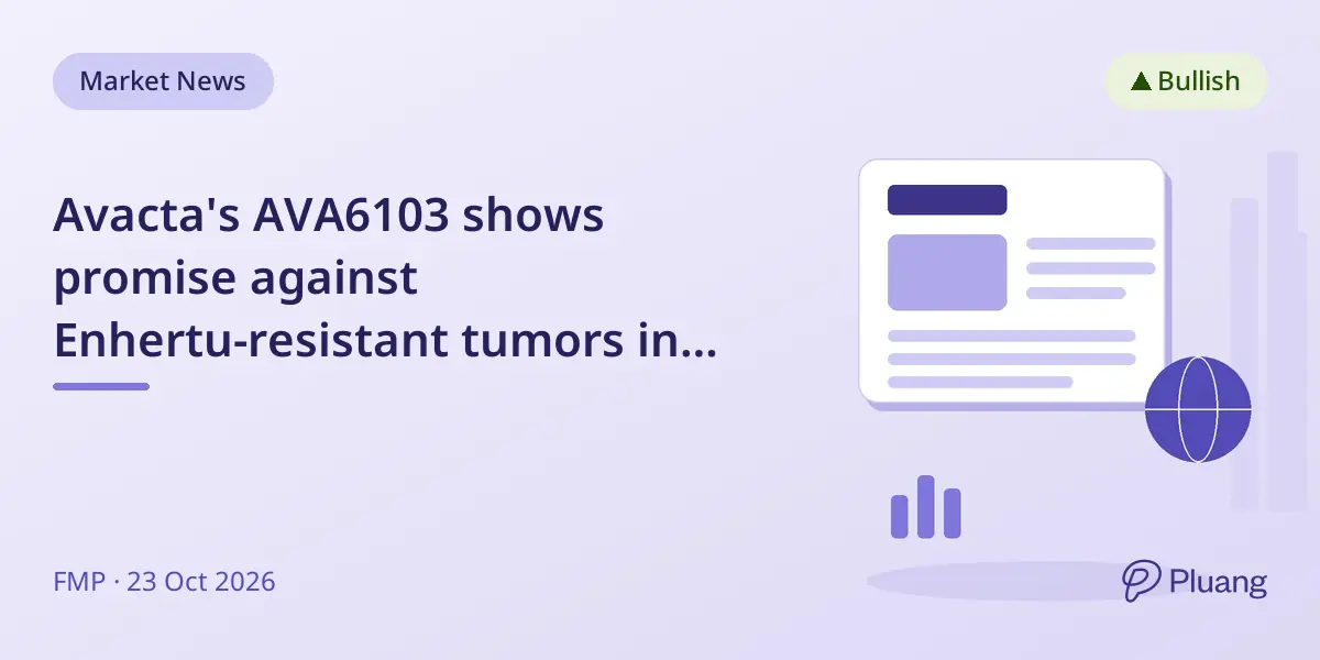 Avacta's AVA6103 shows promise against Enhertu-resistant tumors in early trial and preclinical data