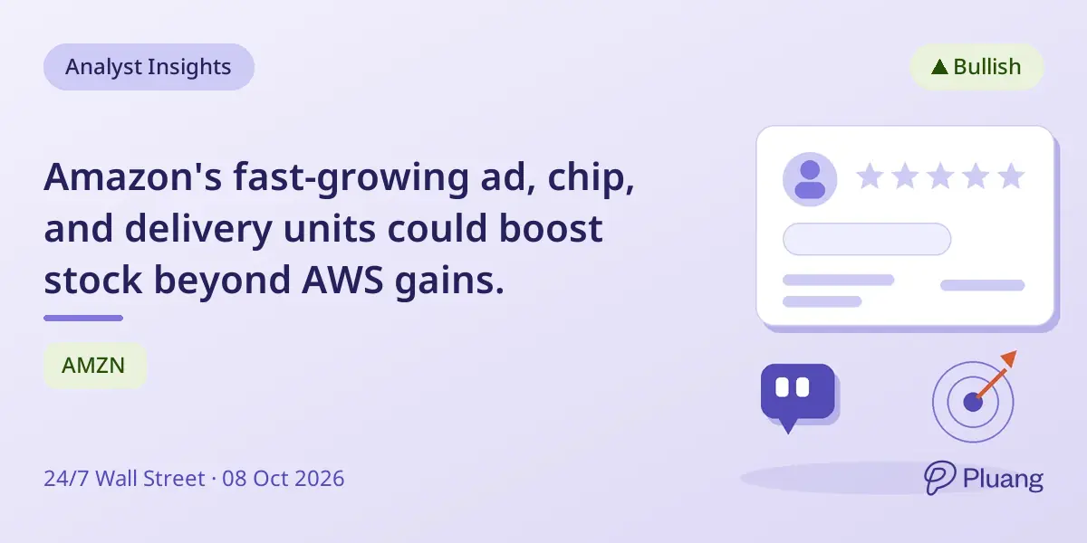 Amazon's fast-growing ad, chip, and delivery units could boost stock beyond AWS gains.