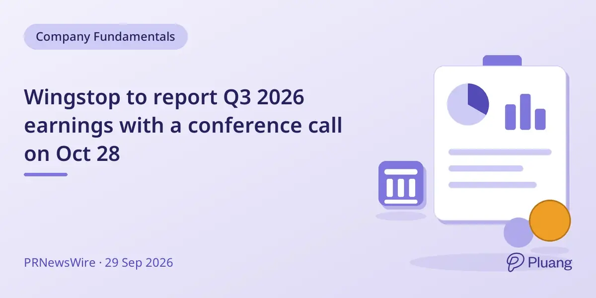 Wingstop to report Q3 2026 earnings with a conference call on Oct 28