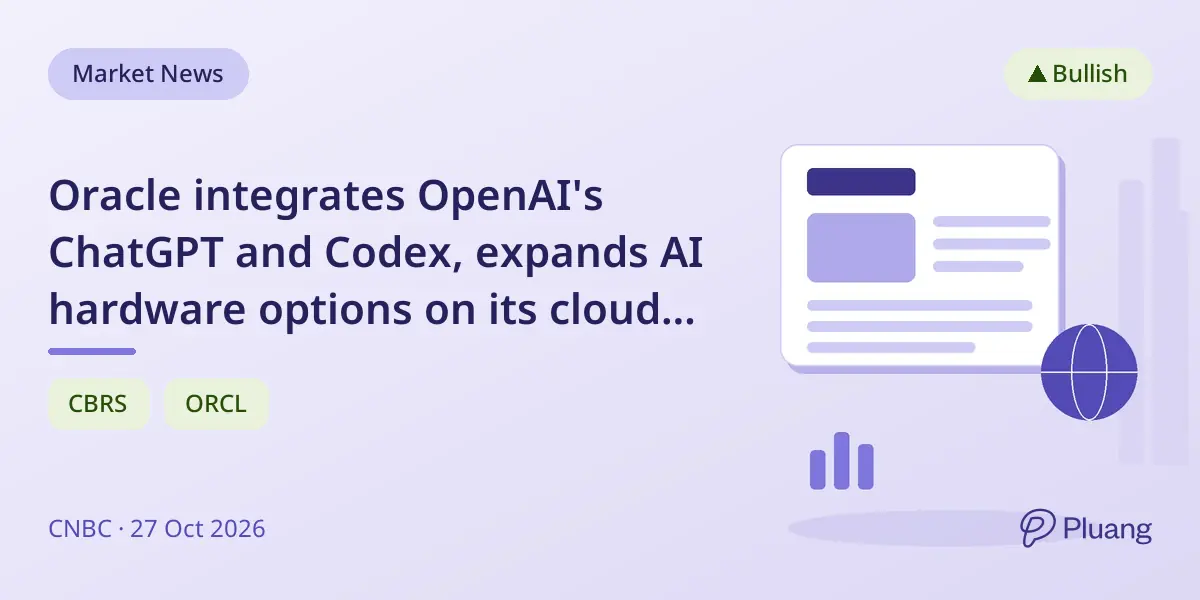 Oracle integrates OpenAI's ChatGPT and Codex, expands AI hardware options on its cloud platform.