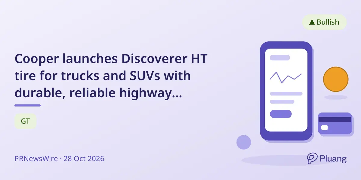 Cooper launches Discoverer HT tire for trucks and SUVs with durable, reliable highway mixed terrain performance