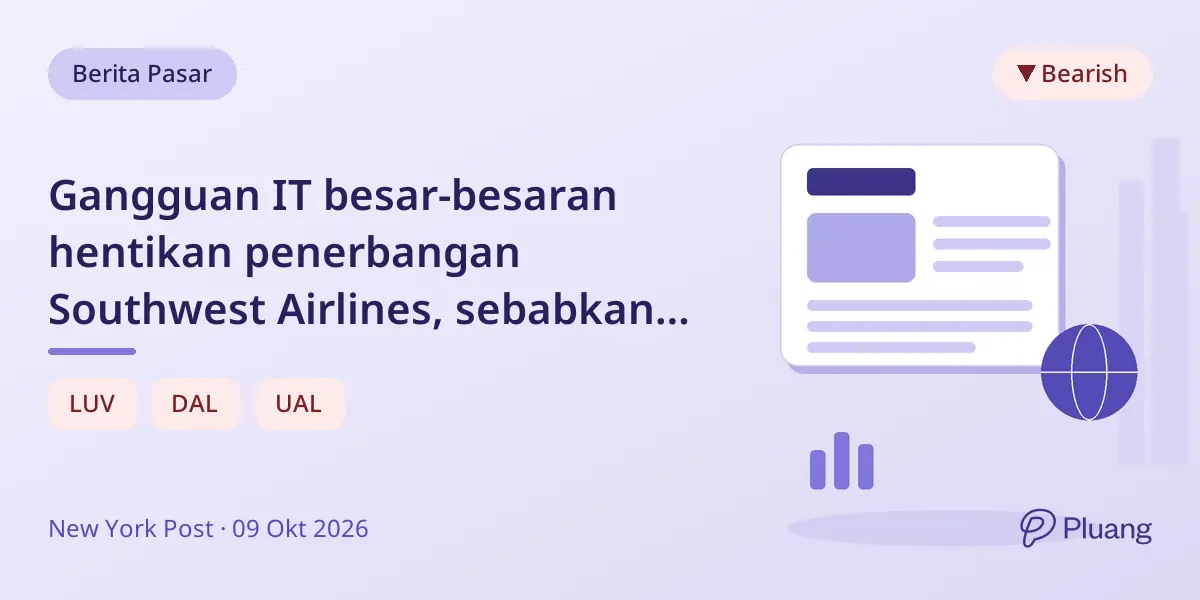 Gangguan IT besar-besaran hentikan penerbangan Southwest Airlines, sebabkan kekacauan perjalanan.