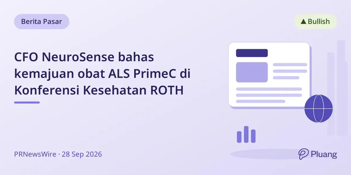 CFO NeuroSense bahas kemajuan obat ALS PrimeC di Konferensi Kesehatan ROTH
