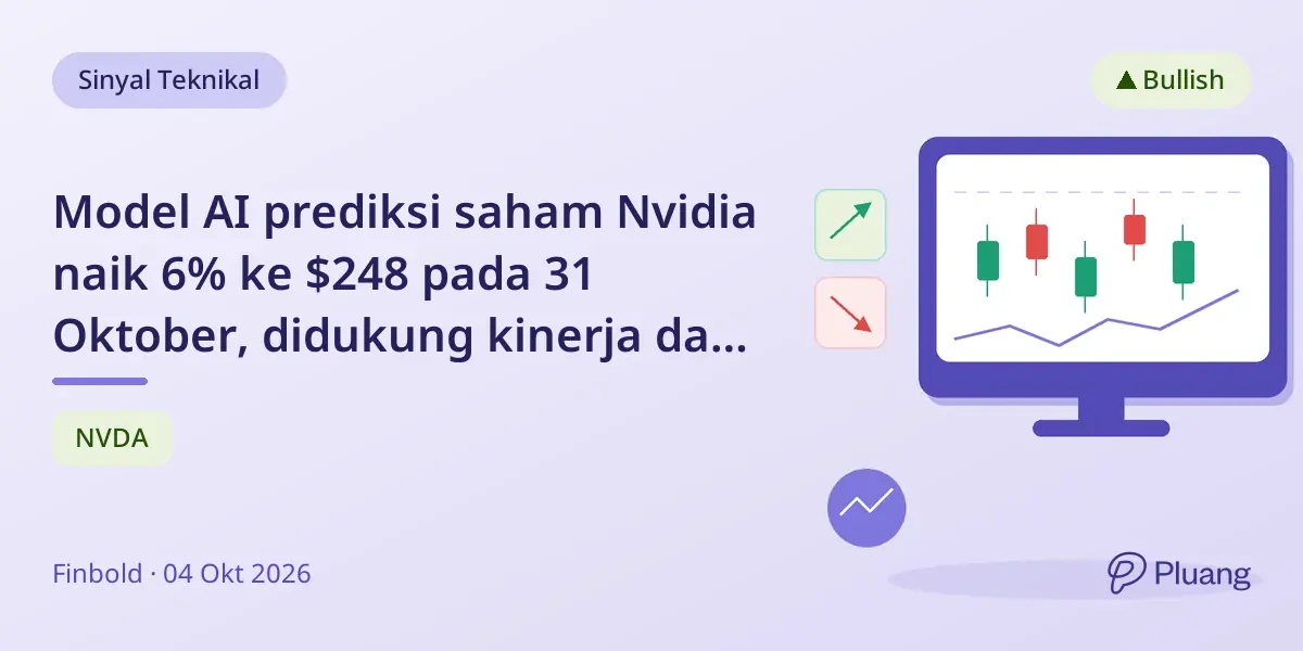 Model AI prediksi saham Nvidia naik 6% ke $248 pada 31 Oktober, didukung kinerja dan buyback kuat.
