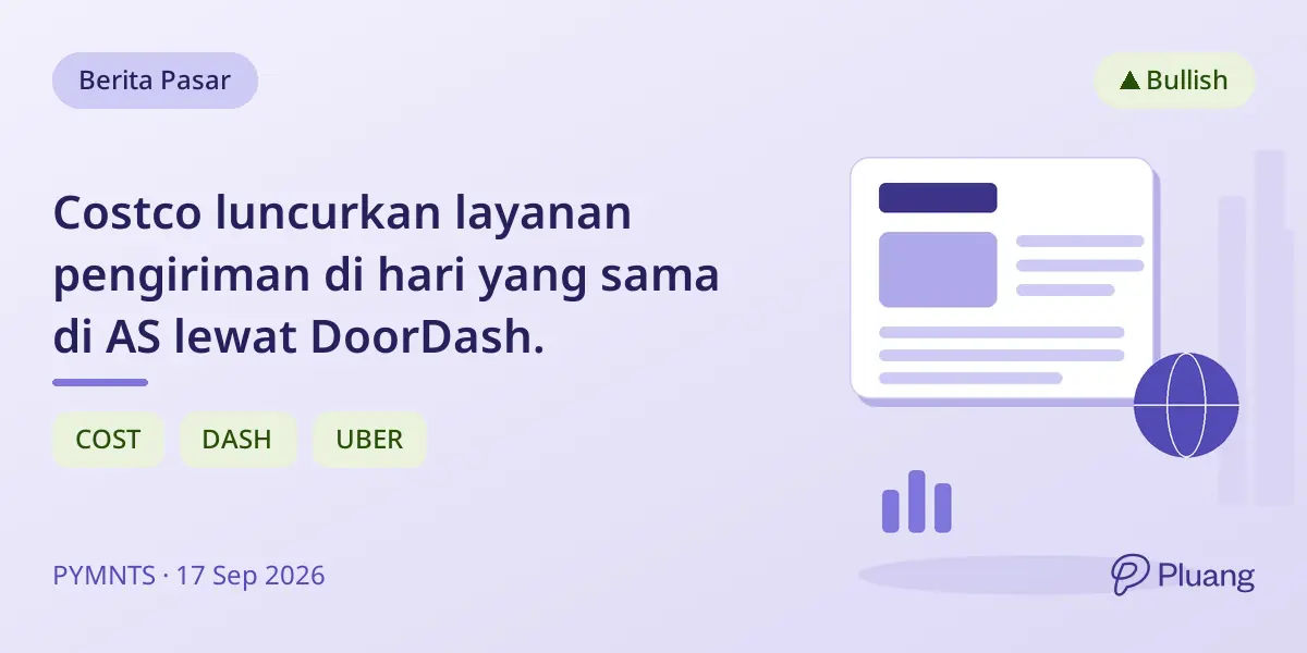 Costco luncurkan layanan pengiriman di hari yang sama di AS lewat DoorDash.