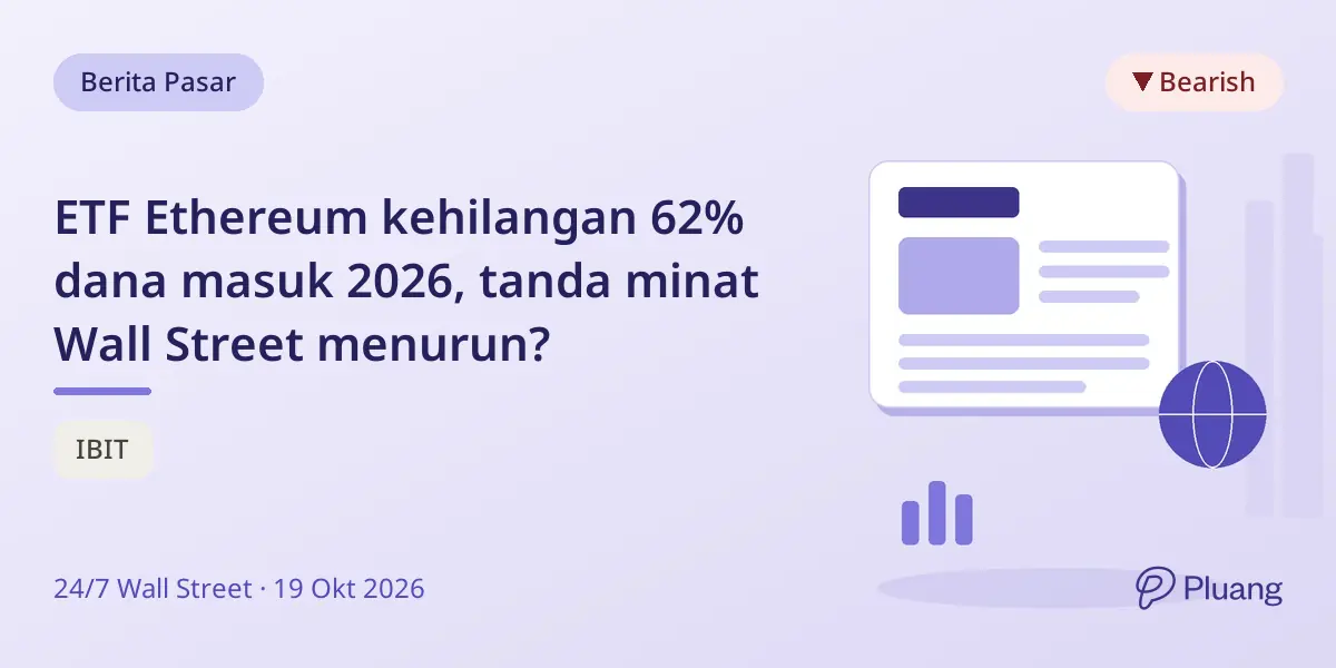 ETF Ethereum kehilangan 62% dana masuk 2026, tanda minat Wall Street menurun?