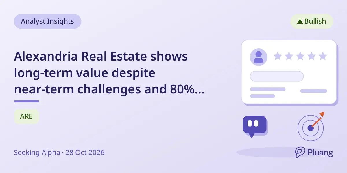 Alexandria Real Estate shows long-term value despite near-term challenges and 80% share drop.