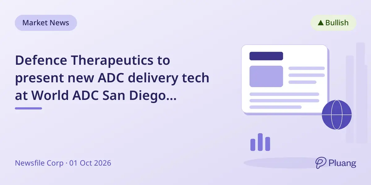 Defence Therapeutics to present new ADC delivery tech at World ADC San Diego conference
