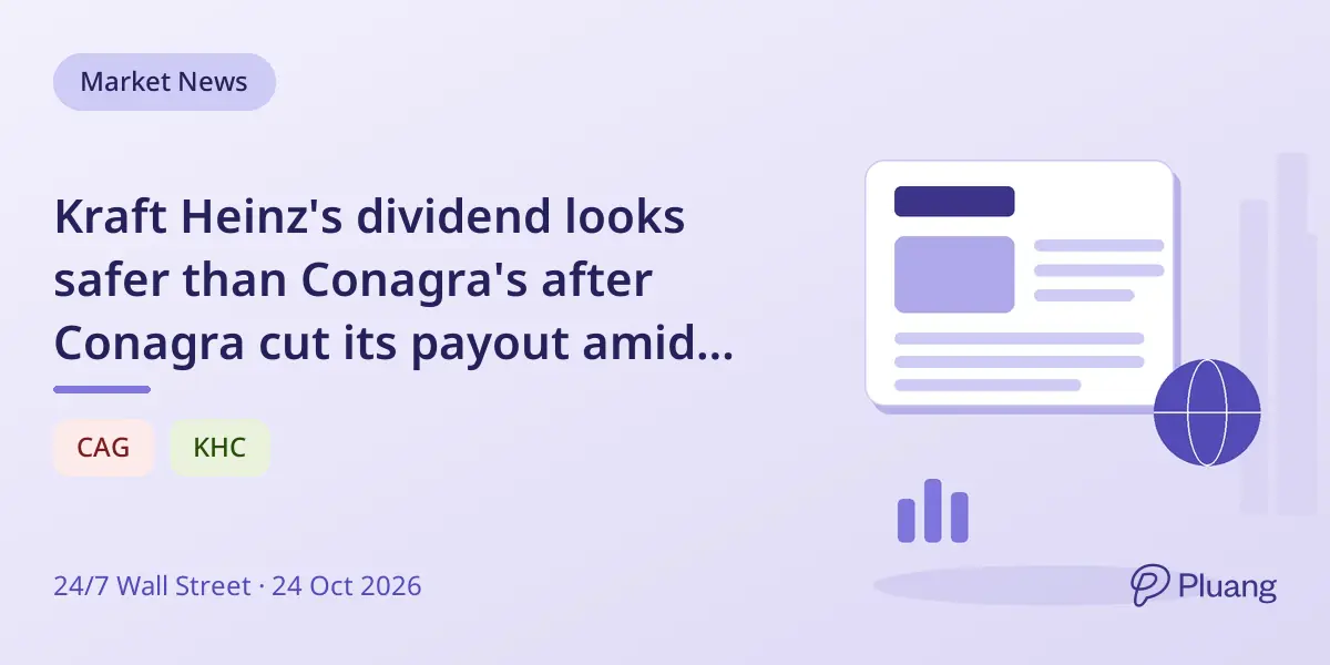 Kraft Heinz's dividend looks safer than Conagra's after Conagra cut its payout amid cash flow struggles.