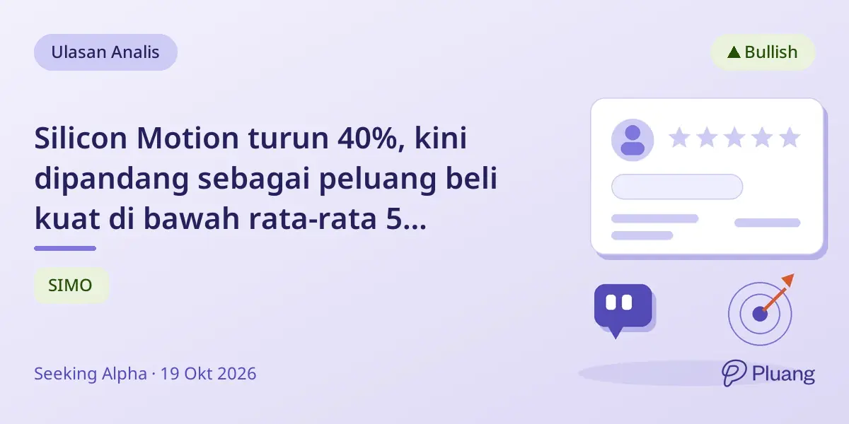 Silicon Motion turun 40%, kini dipandang sebagai peluang beli kuat di bawah rata-rata 5 tahun.