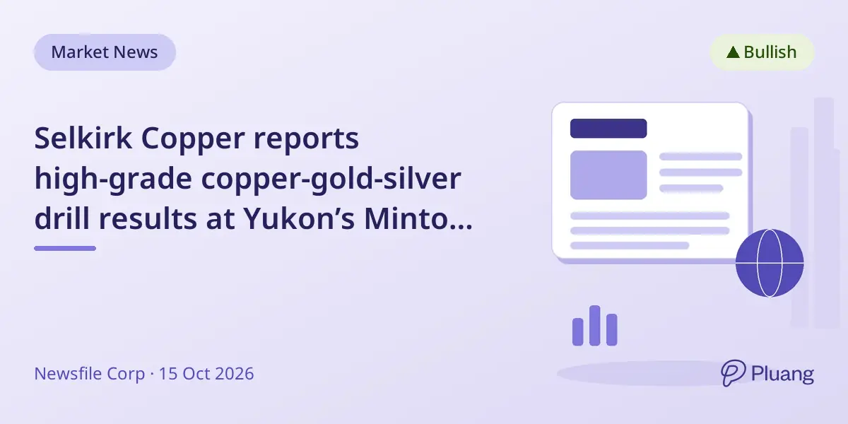 Selkirk Copper reports high-grade copper-gold-silver drill results at Yukon’s Minto Project, advancing feasibility study.