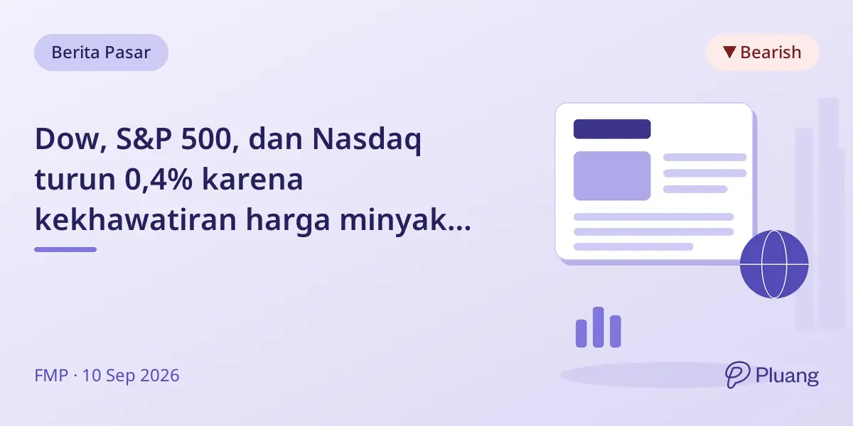 Dow, S&P 500, dan Nasdaq turun 0,4% karena kekhawatiran harga minyak dan inflasi