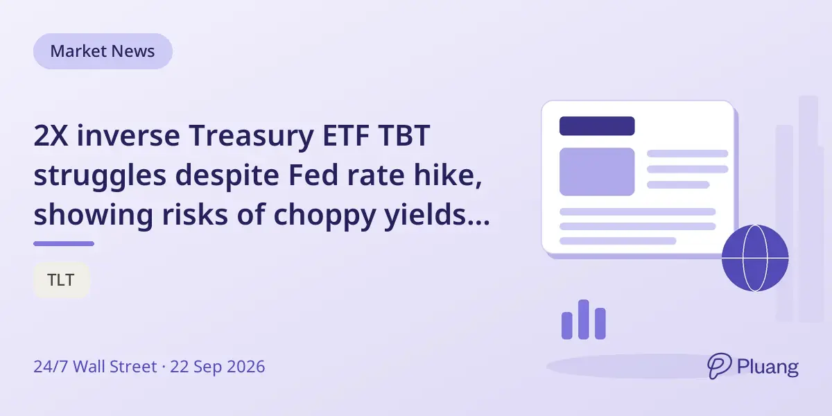 2X inverse Treasury ETF TBT struggles despite Fed rate hike, showing risks of choppy yields for traders.