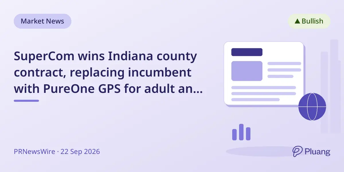 SuperCom wins Indiana county contract, replacing incumbent with PureOne GPS for adult and juvenile monitoring