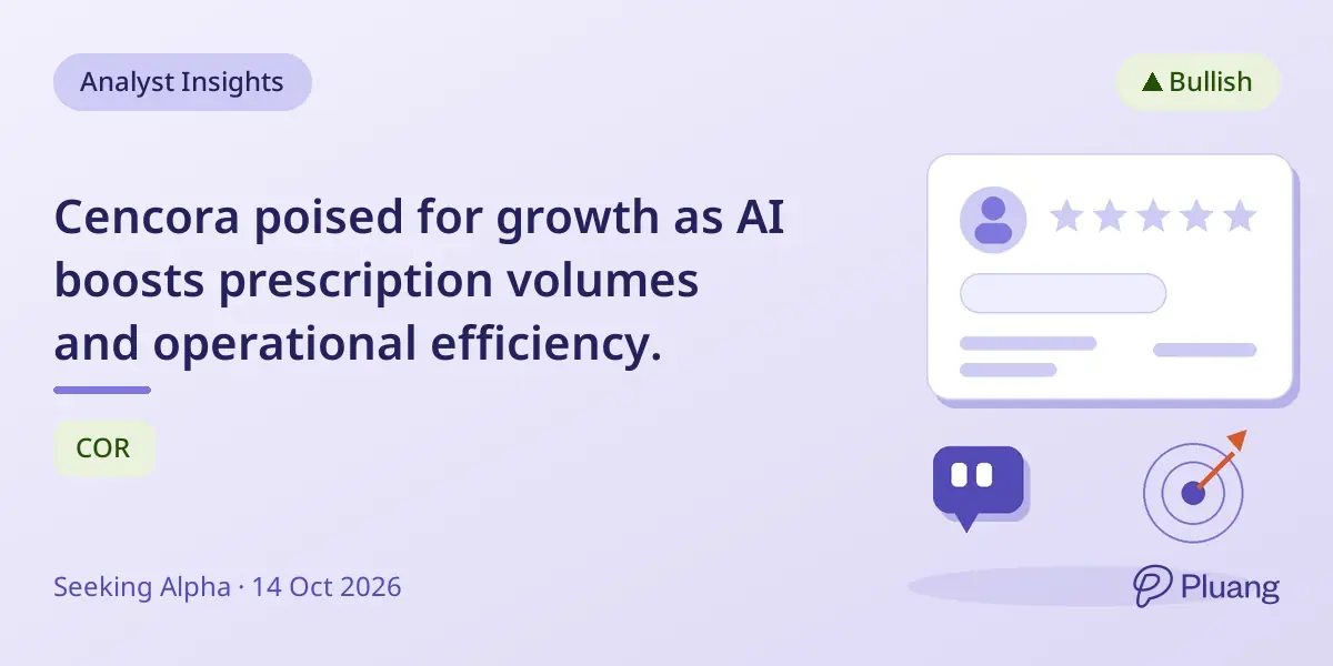 Cencora poised for growth as AI boosts prescription volumes and operational efficiency.