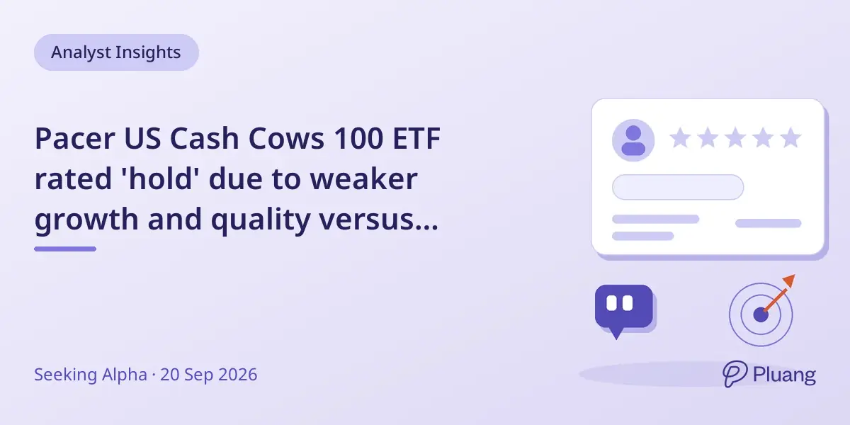 Pacer US Cash Cows 100 ETF rated 'hold' due to weaker growth and quality versus VFLO, despite similar cash flow yields.