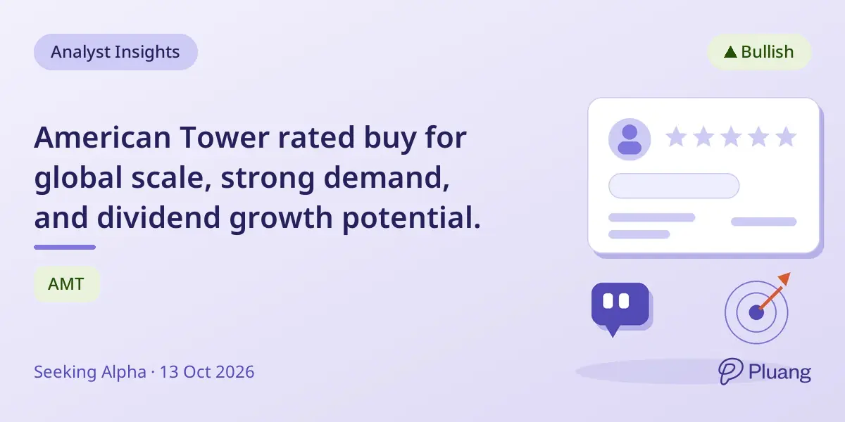 American Tower rated buy for global scale, strong demand, and dividend growth potential.