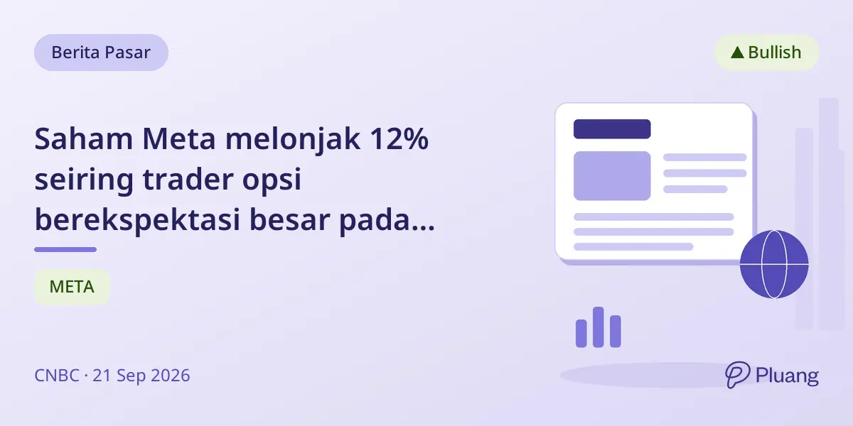 Saham Meta melonjak 12% seiring trader opsi berekspektasi besar pada pertumbuhan AI
