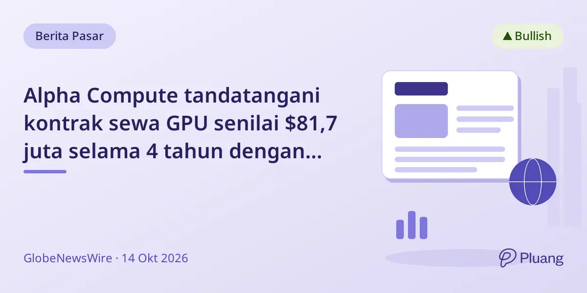 Alpha Compute tandatangani kontrak sewa GPU senilai $81,7 juta selama 4 tahun dengan pasar AI bernilai miliaran di Missouri