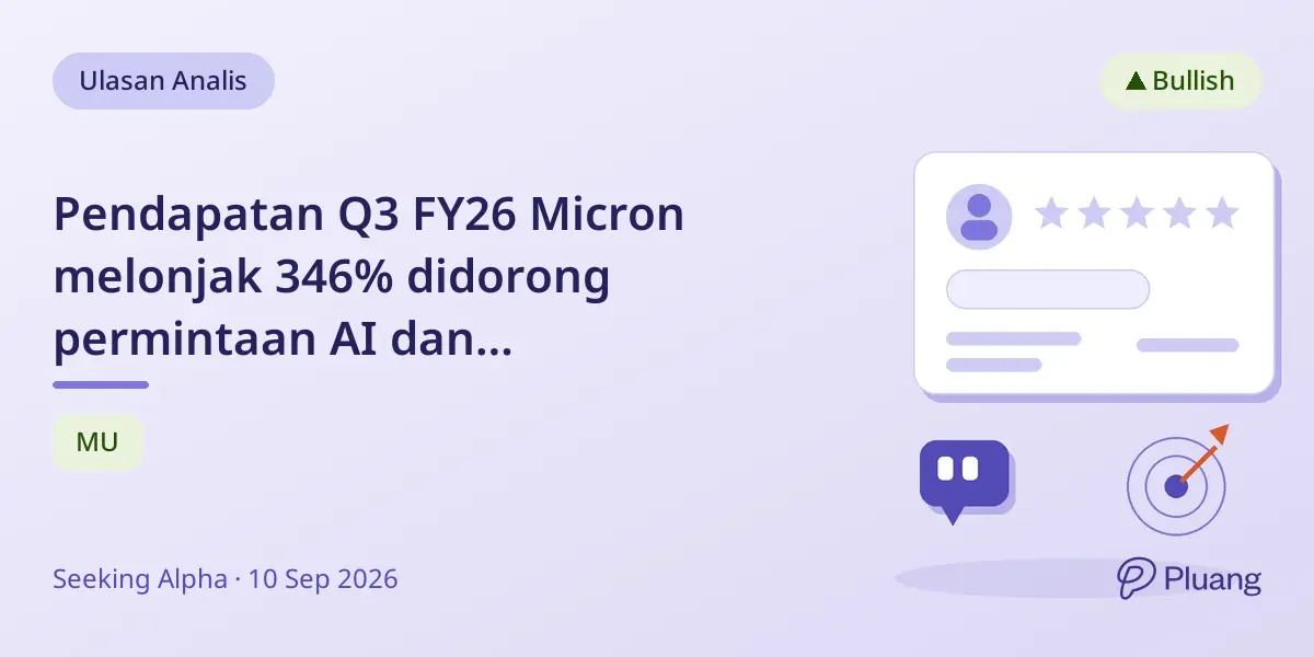 Pendapatan Q3 FY26 Micron melonjak 346% didorong permintaan AI dan keterbatasan pasokan, kontrak $22M mendorong pertumbuhan masa depan.
