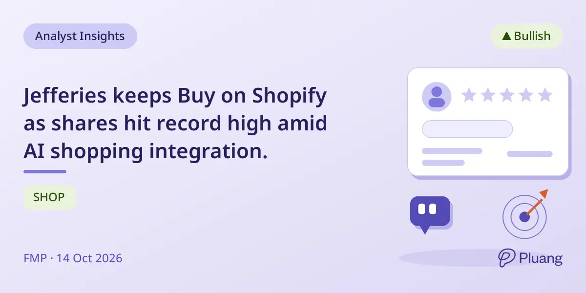 Jefferies keeps Buy on Shopify as shares hit record high amid AI shopping integration.